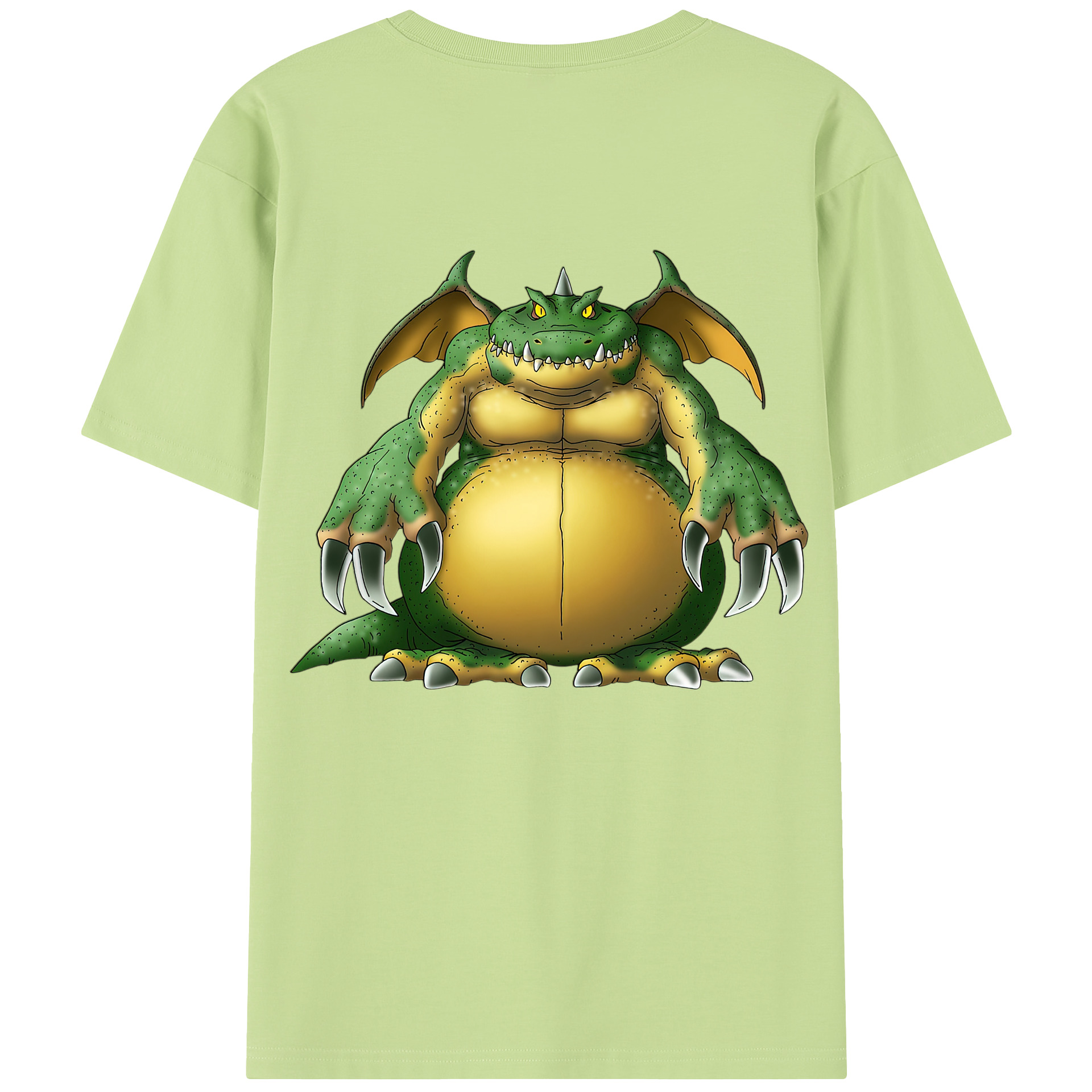 （画像用） ドラゴンクエスト Doragon Kuesuto Dragon Quest 綿100％半袖Tシャツ（背面プリント）